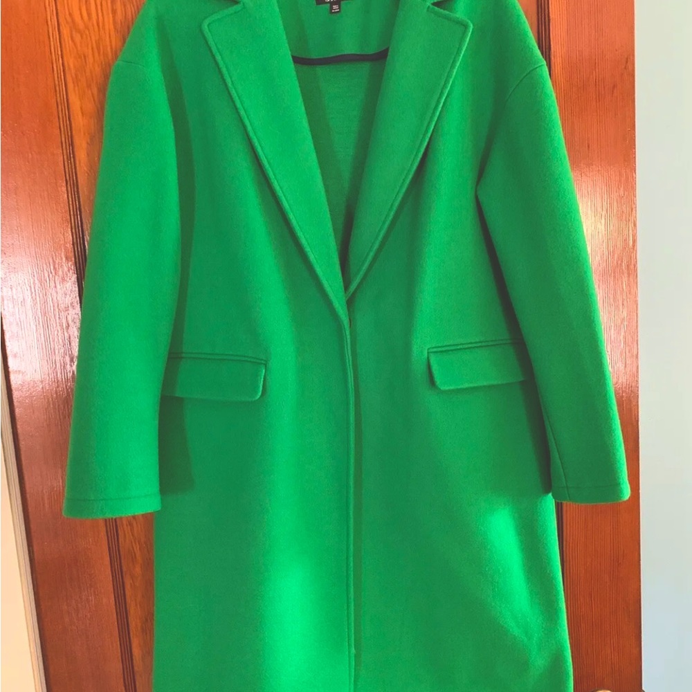 Topshop Bright Green Overcoat (6)